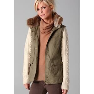 🫰🏼Dover AKA NY Army Jacket With Detachable Fur Y2K Penny Lane